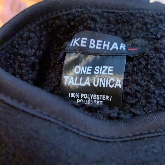 Ike Behar black tan print bands reversible wrap OS - Picture 6 of 9